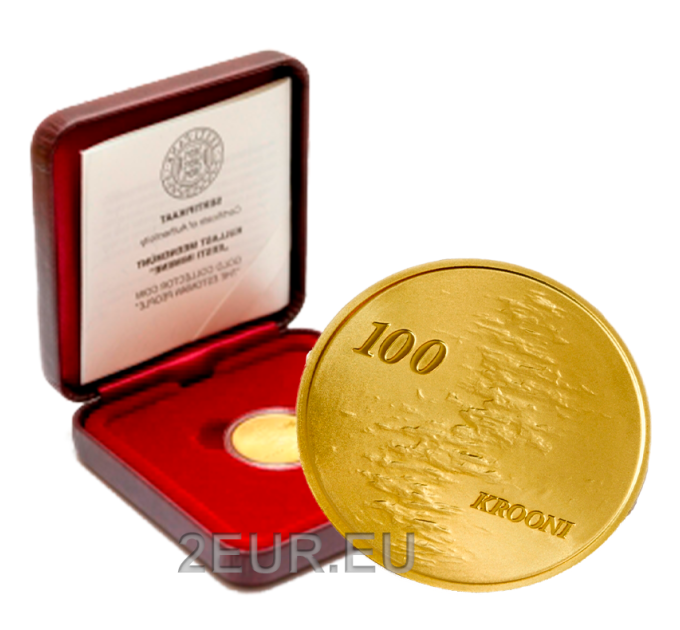 Eesti 100 Kroon kuldmünt Proof 2010 - EESTI RAHVAS