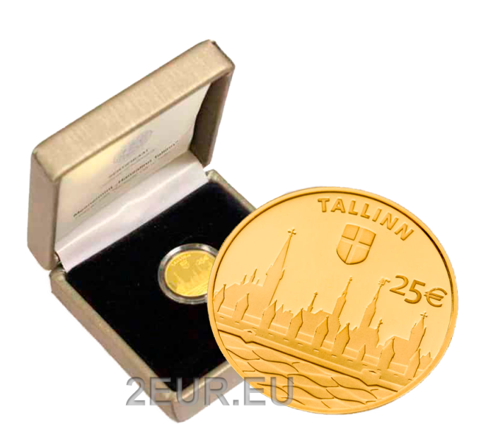 Eesti 25-eurone kuldmünt Proof 2017 - Hansalinn Tallinn