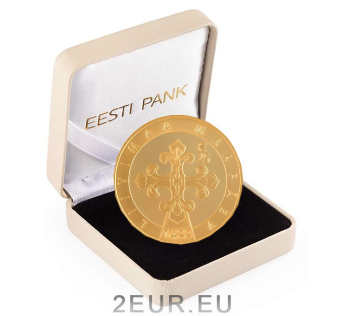 Eesti 25-eurone kuldmünt Proof 2023 - Liivimaa maapäev