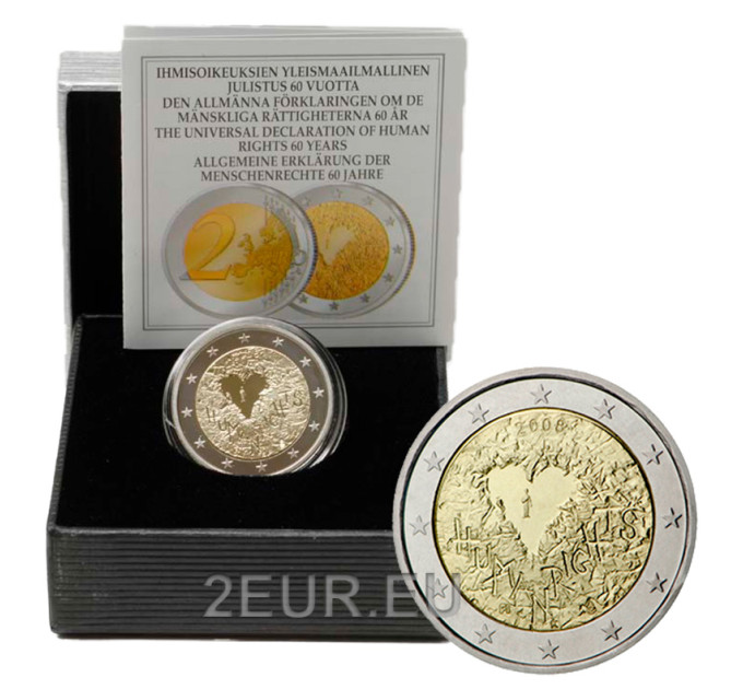 Soome 2 eurot proof 2008 – 60 aastat inimõiguste propageerimist  