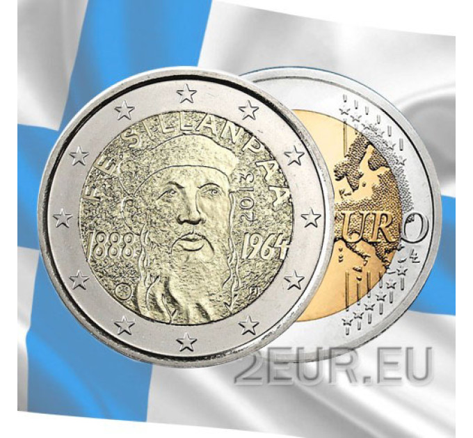 Soome 2 eurot UNC 2013 – Frans Eemil Sillanpää 125. sünniaastapäev