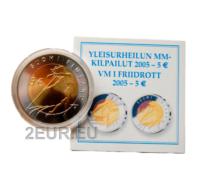 Soome 5 eurot proof 2005 - 10. Kergejõustiku MM Helsingis  