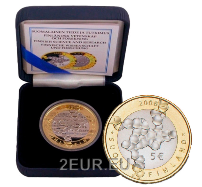 Soome 5 eurot proof 2008 - 100 aastat Helsingi Tehnikaülikool 