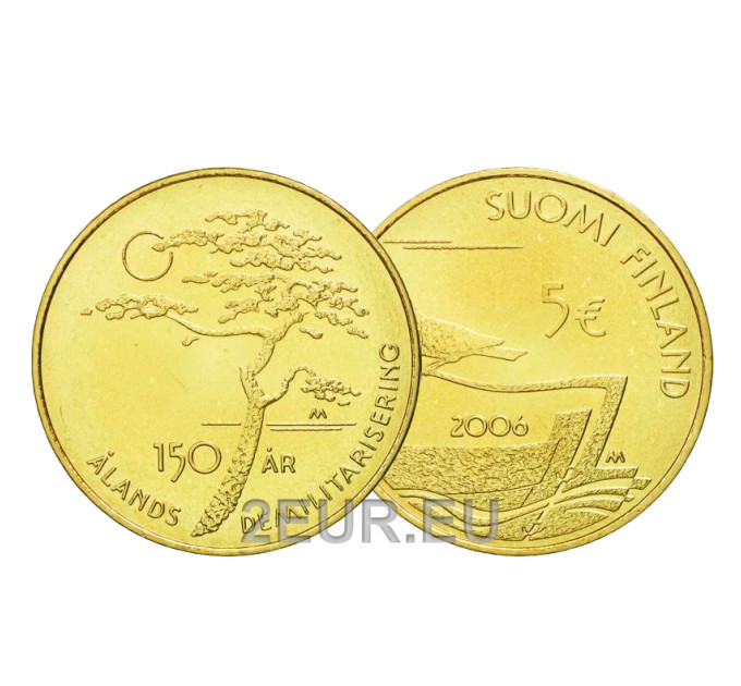 Soome 5 eurot UNC 2006 – 150 aastat Ahvenamaa saarte demilitariseerimine