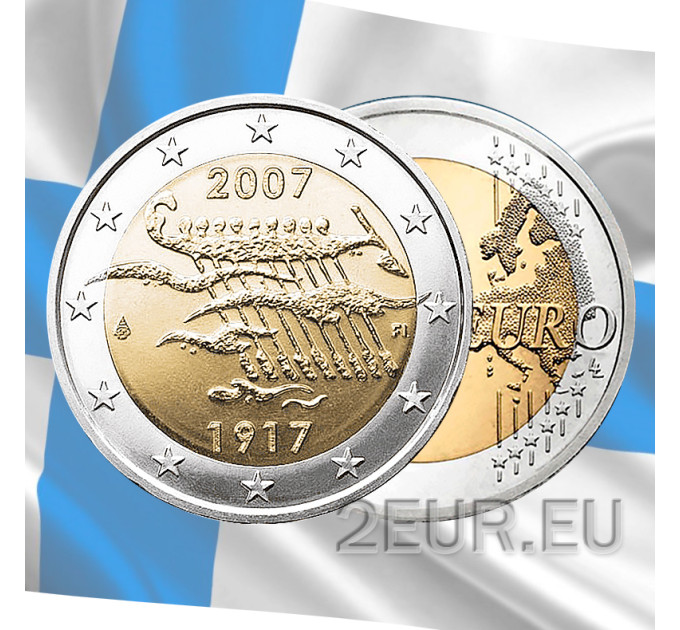 Soome 2 eurot UNC 2007 – 90 aastat iseseisvust