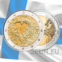 Финляндия 2 евро UNC 2008 – 60 лет пропаганды прав человека