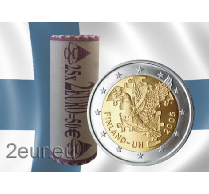 Soome 2 EURO RULL 2005 - 60 aastat ÜRO UNO