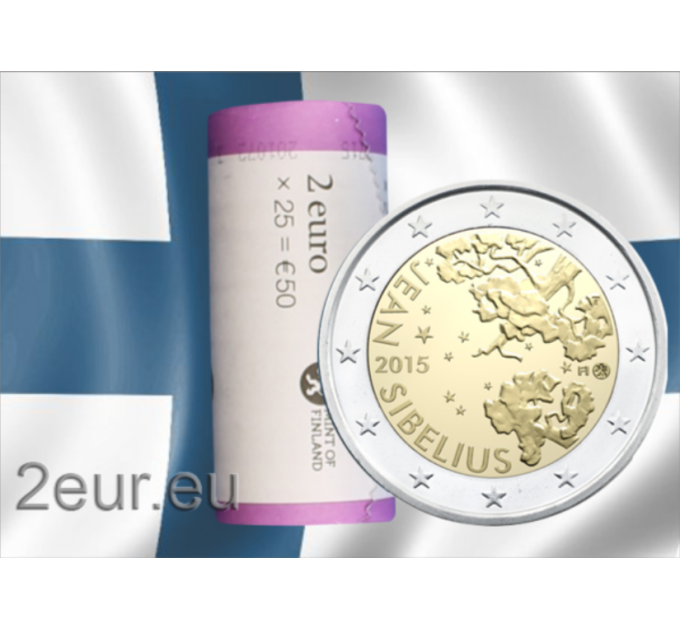 Soome 2 EURO RULL 2015 - Helilooja Jean Sibeliuse 150. sünniaastapäev