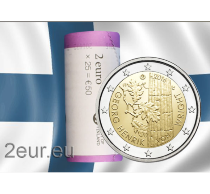 Soome 2 EURO RULL 2016 - Georg Henrik von Wrighti 100. sünniaastapäev