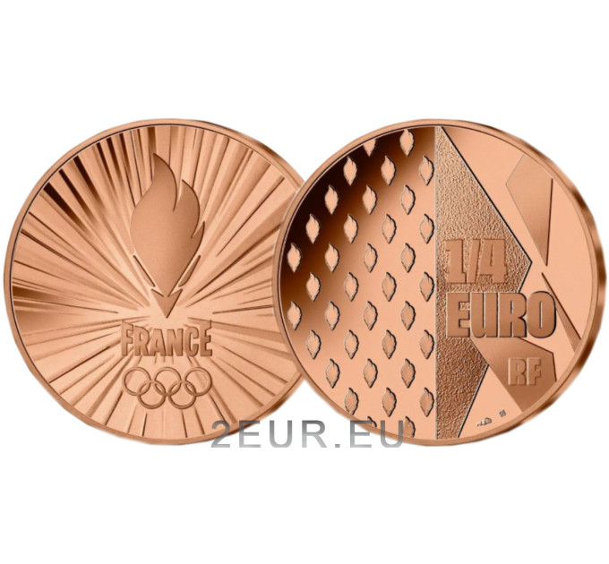  Prantsusmaa 1/4 euro UNC 2021 – 2024. aasta Pariisi olümpia- ja paraolümpiamängud – Prantsusmaa meeskond