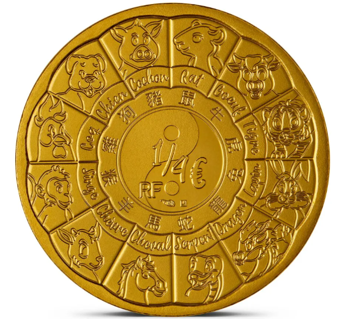  Prantsusmaa 1/4 euro UNC 2025 – Hiina kalender – Mao aasta