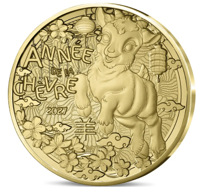 France 1/4 euro UNC 2027 - Chinese Calendar - Year of the Goat