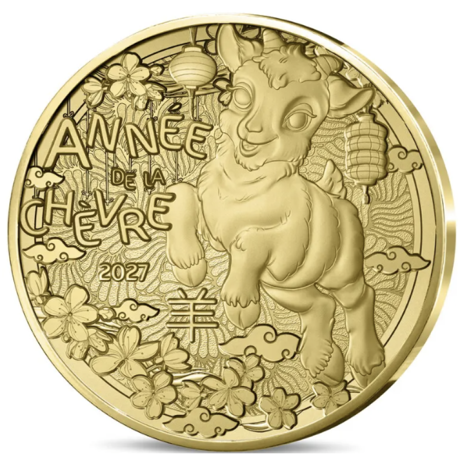 Prantsusmaa 1/4 euro UNC 2027 – Hiina kalender – Kitse aasta Prantsusmaa 1/4 euro UNC 2027 – Hiina kalender – Kitse aasta