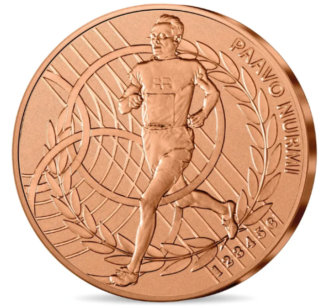  Prantsusmaa 1/4 euro UNC 2024 – Olümpiamängud Pariisis 1924 - Paavo Nurmi