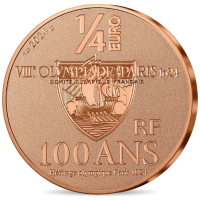 France 1/4 euro UNC 2024 - Olympic Games in Paris 1924 - Paavo Nurmi