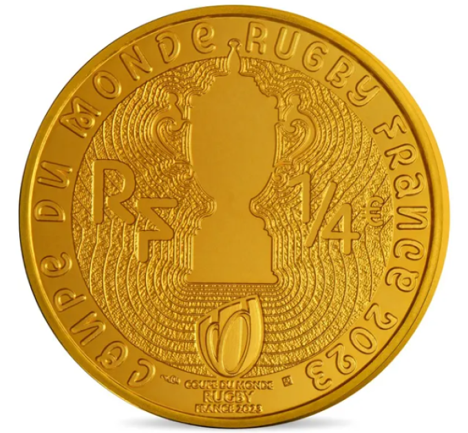  Prantsusmaa 1/4 euro UNC 2023 – Ragbi maailmameistrivõistlused Prantsusmaa 2023