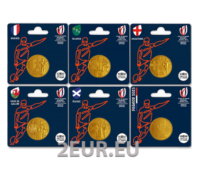  Prantsusmaa 1/4 euro UNC 2023 – Ragbi maailmameistrivõistlused Prantsusmaa 2023