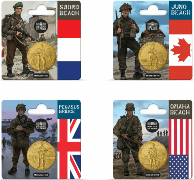  Prantsusmaa 1/4 euro UNC 2024 – D-DAY 80. aastapäev – Maandumine Normandias