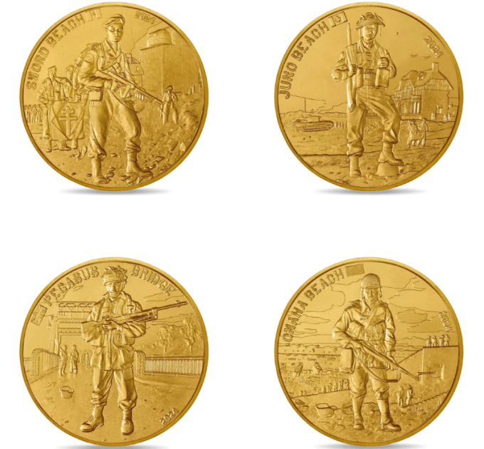  Prantsusmaa 1/4 euro UNC 2024 – D-DAY 80. aastapäev – Maandumine Normandias
