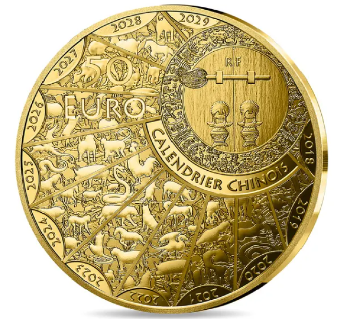 Prantsusmaa 50-eurone Kuldne münt Proof 2023 – Jänese aasta