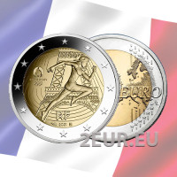 France 2 euro UNC 2021 - Summer Olympics Paris 2024 - Handover of the Olympic Flag