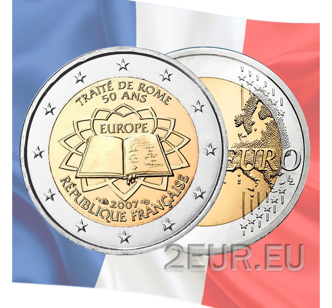 Prantsusmaa 2 euro UNC 2007 - 50-aastane Rooma leping