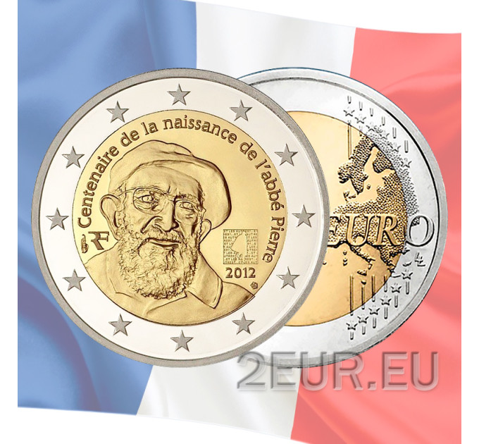 Prantsusmaa 2 euro UNC 2012 - Abbe Pierre'i 100. sünniaastapäev