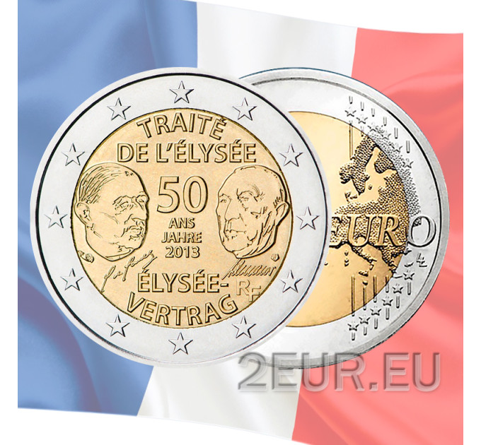 Prantsusmaa 2 euro UNC 2013 - 50 aastat Elysée lepingust