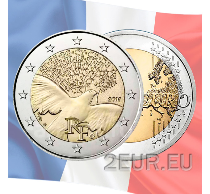 Prantsusmaa 2 euro UNC 2015 - 70 aastat rahu Euroopas