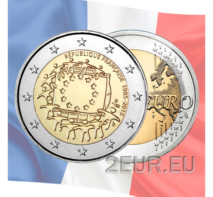 Prantsusmaa 2 euro UNC 2015 - ELi lipu 30. aastapäev