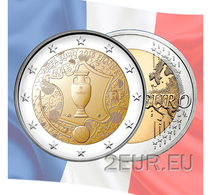 Prantsusmaa 2 euro UNC 2016 - UEFA Euroopa meistrivõistlused