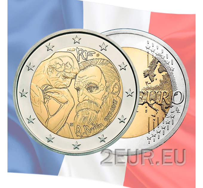 Prantsusmaa 2 euro UNC 2017 - Auguste Rodini 100. surma-aastapäev