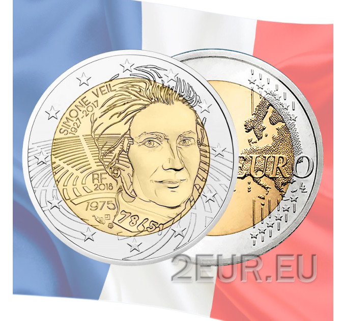 Prantsusmaa 2 euro UNC 2018 - Simone Veil