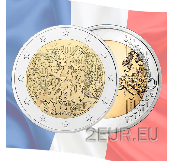 Prantsusmaa 2 euro UNC 2019 - 30 aastat Berliini müüri langemisest