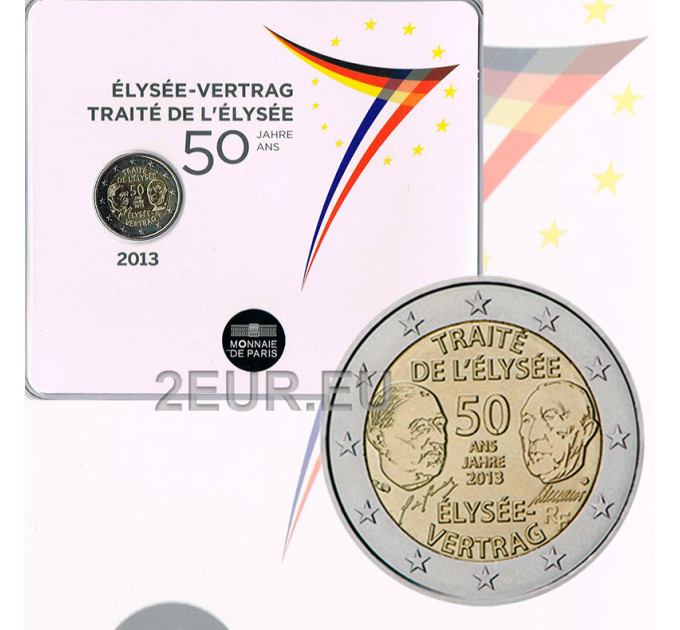 Prantsusmaa 2 eurot BU 2013 – 50 aastat Elysée lepingust