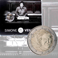 Prantsusmaa 2 eurot BU 2018 – Simone Veil Prantsusmaa 2 eurot BU 2018 – Simone Veil