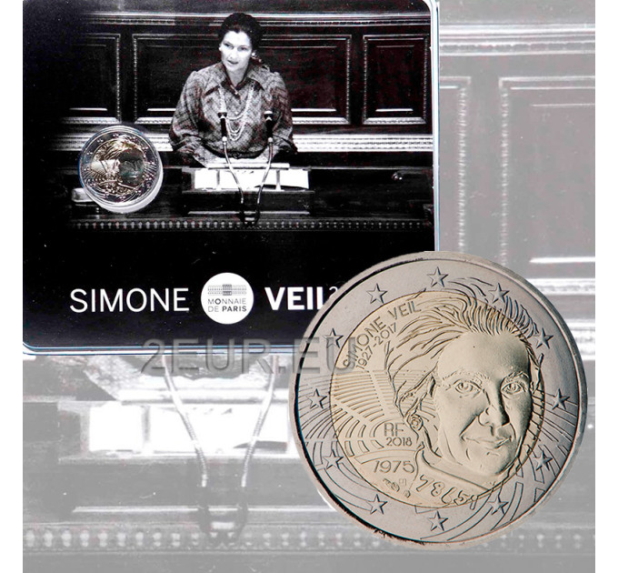 Prantsusmaa 2 eurot BU 2018 – Simone Veil