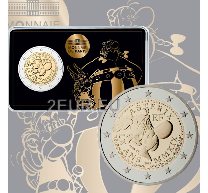 Prantsusmaa 2 eurot BU 2019 – 60 aastat Asterixit – Asterix ja Obelix