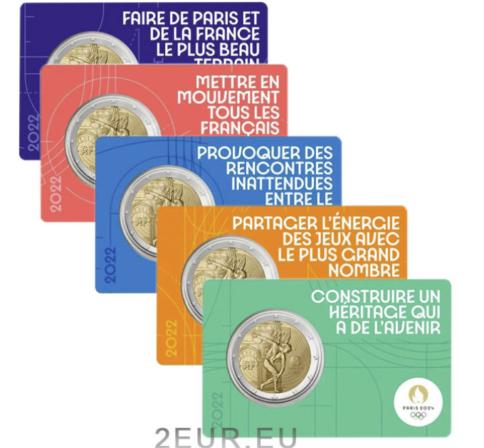 France 2 euro BU 2022 - Paris 2024 Olympic Games - The Genius
