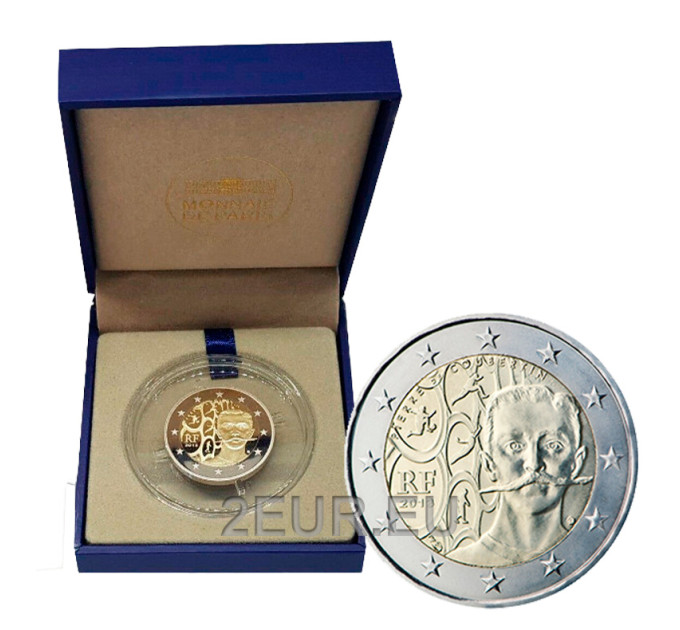 Prantsusmaa 2 eurot Proof 2013 – 150. sünniaastapäev Pierre de Coubertini sünnist