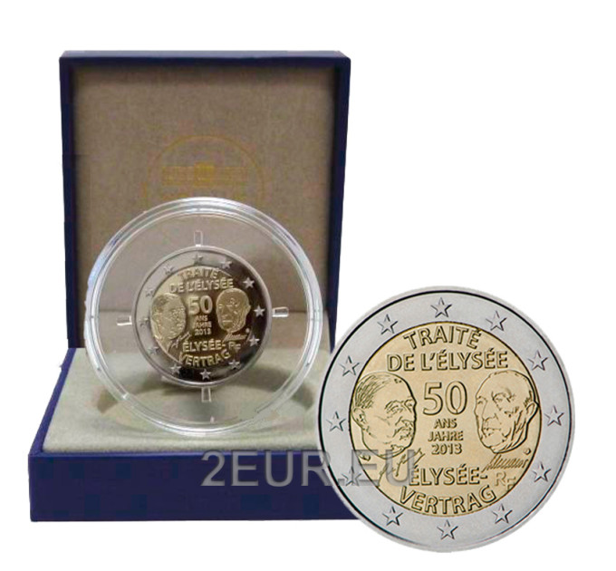 Prantsusmaa 2 eurot Proof 2013 – 50 aastat Elysée lepingust
