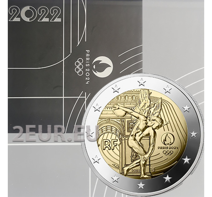 Prantsusmaa 2 eurot Proof 2022 – 2024. aasta Pariisi olümpiamängud – geenius