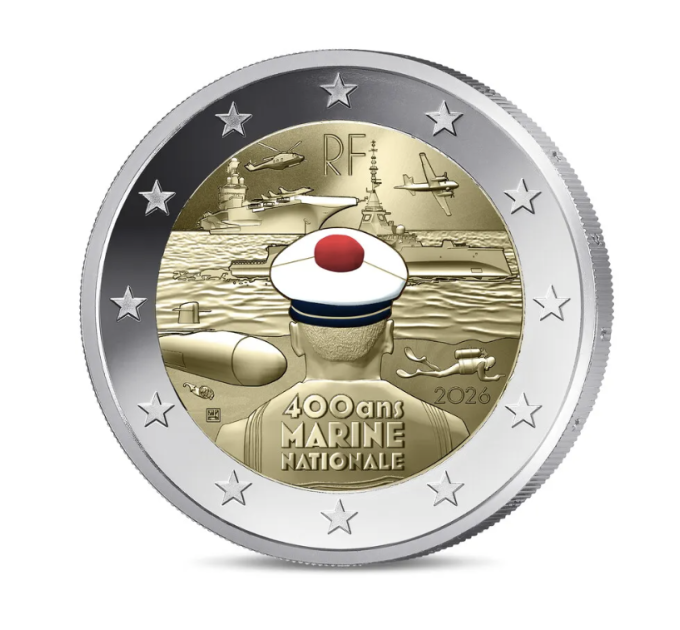 Франция 2 евро Proof 2026 - Французский военно-морской флот