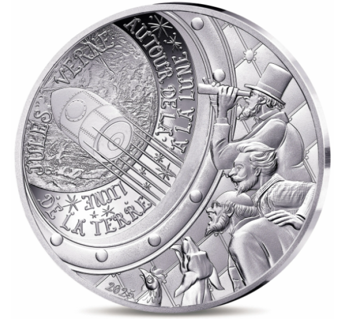 France 10 euro silver coin Proof 2025 - The Art of the Pen – from the Earth to the Moon