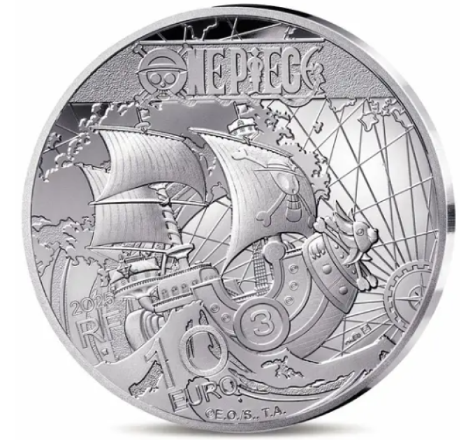 Prantsusmaa 10-eurone hõbemünt Proof 2025 – One Piece