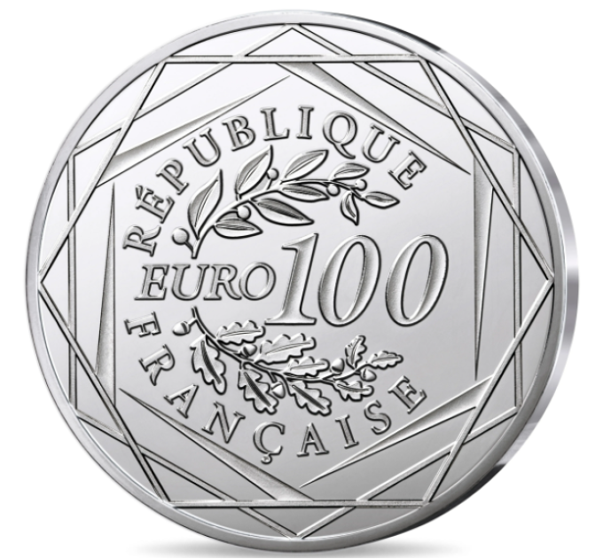 France 100 euro silver coin Proof 2025 - A Space Odyssey with Thomas Pesquet - Earth