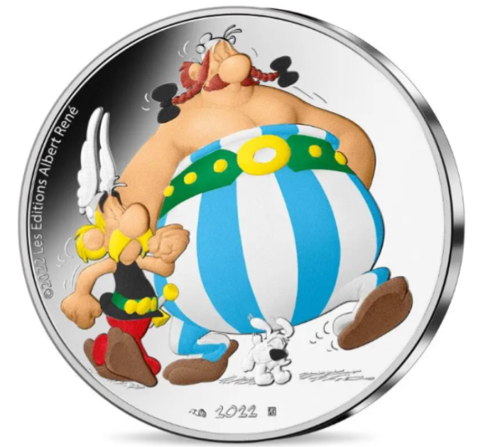 Prantsusmaa 10-eurone hõbemünt Proof 2022 – Asterix, Obelix ja Idefix