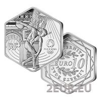 France 10 euro silver coin  2022 - The Genius - Summer Olympics Tokyo 2020 - Paris 2024 - 2021