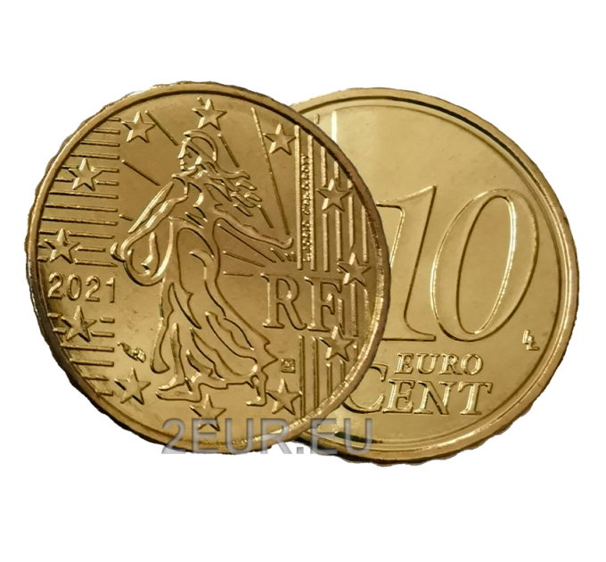 Prantsusmaa 10 senti UNC 2021