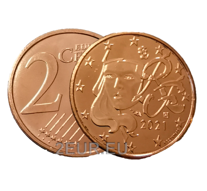 Prantsusmaa 2 senti UNC 2021